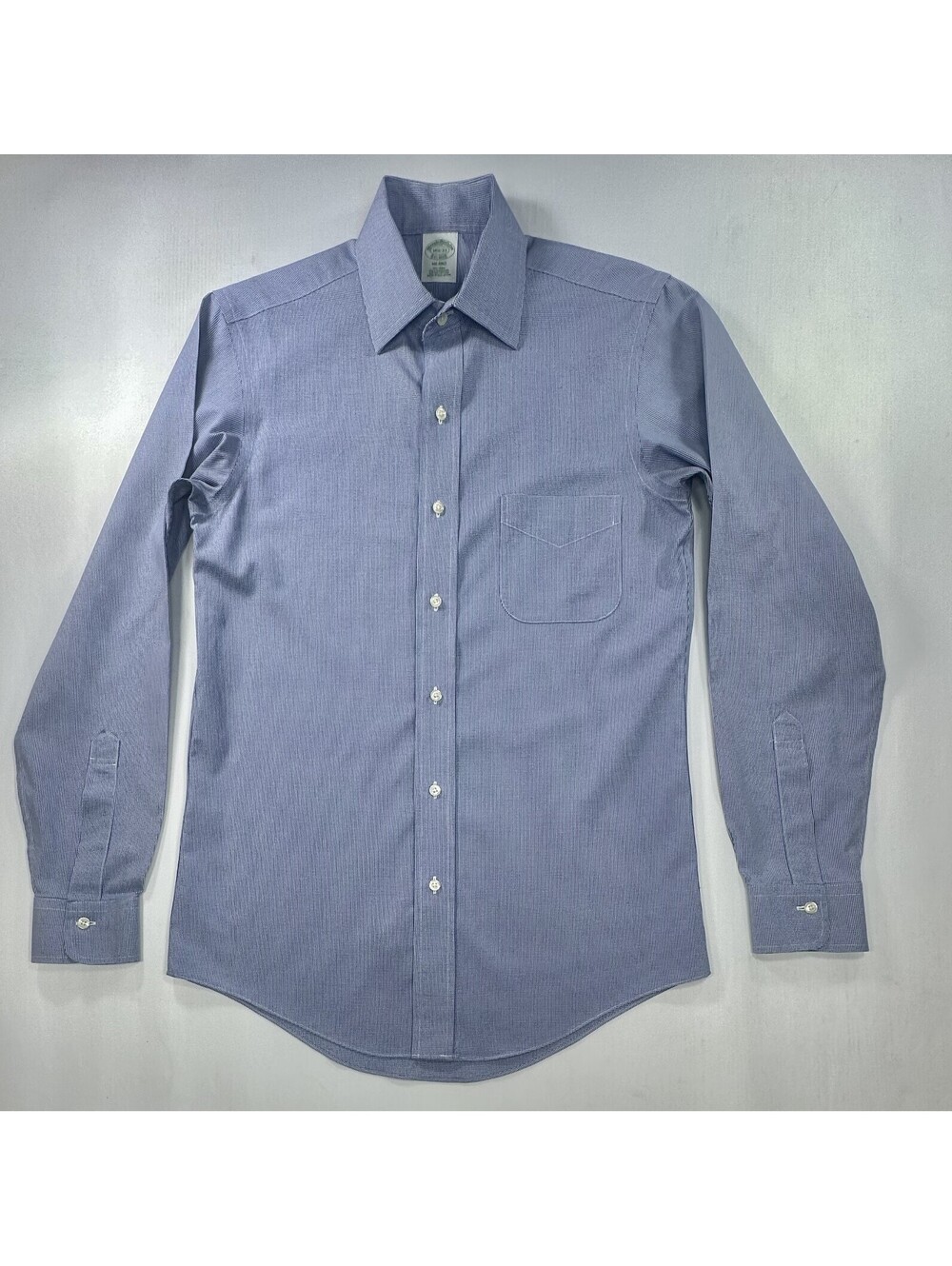 Brooks Brothers Milano Patterned Cotton Button Up Blue Men M